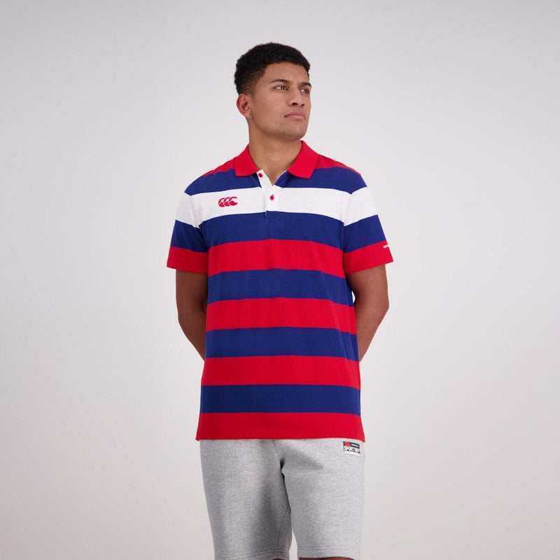 Load image into Gallery viewer, Canterbury Mens Engineered Stripe Short Sleeve  Polo
