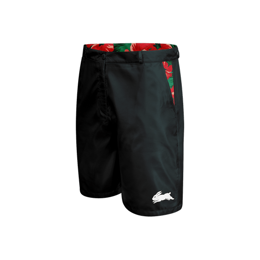 NRL Mens Aloha Golf Shorts - Rabbitohs