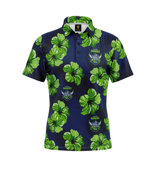 NRL Mens Aloha Golf Polo Shirt - Raiders – Hannas
