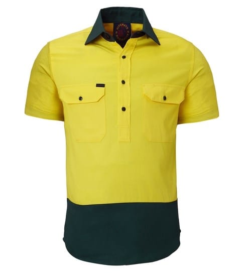 Load image into Gallery viewer, Ritemate Mens Closed Front S/S 2 Tone Shirt
