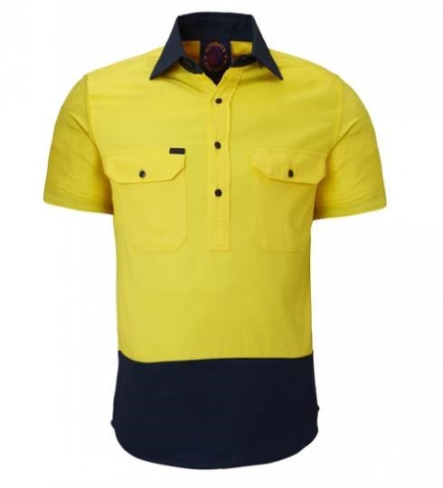 Load image into Gallery viewer, Ritemate Mens Closed Front S/S 2 Tone Shirt
