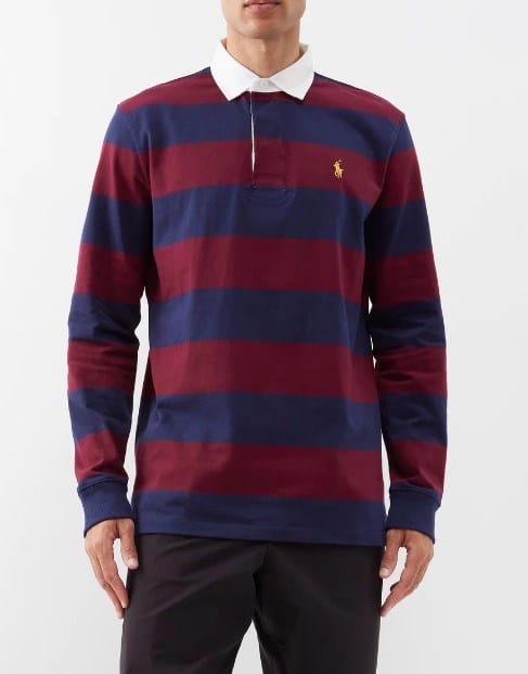 Ralph Lauren Mens Classic Fit Striped Jersey Shirt