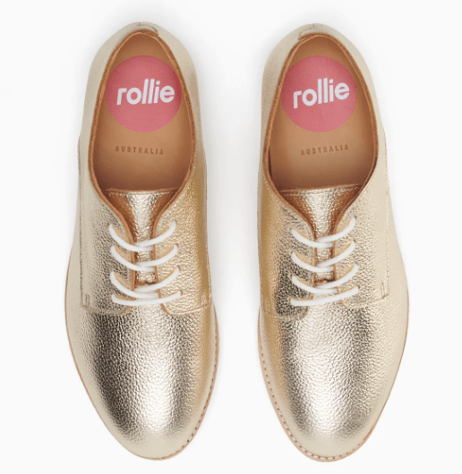 Load image into Gallery viewer, Rollie Womens Derby Super Soft - Light Gold
