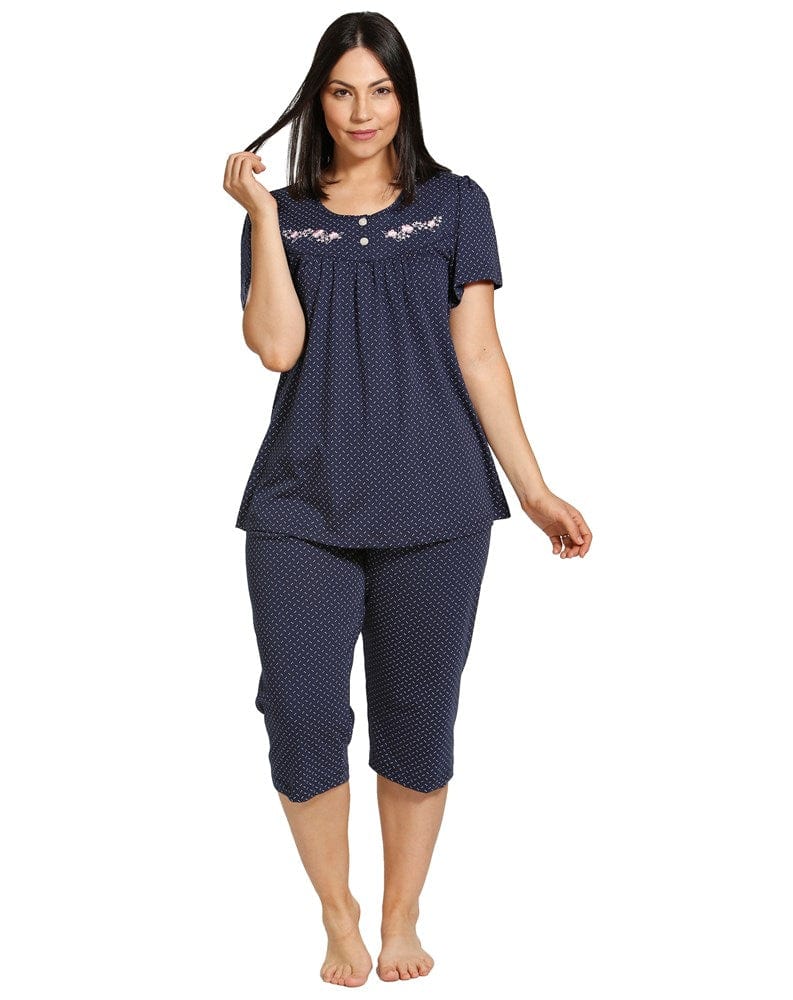Load image into Gallery viewer, Schrank Womens Spot Embroidery Pajama Set
