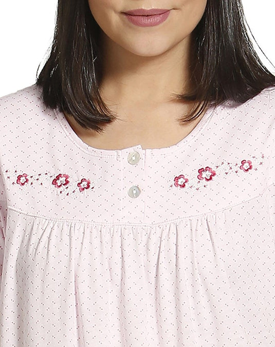Schrank Womens Spot Embroidery Pajama Set
