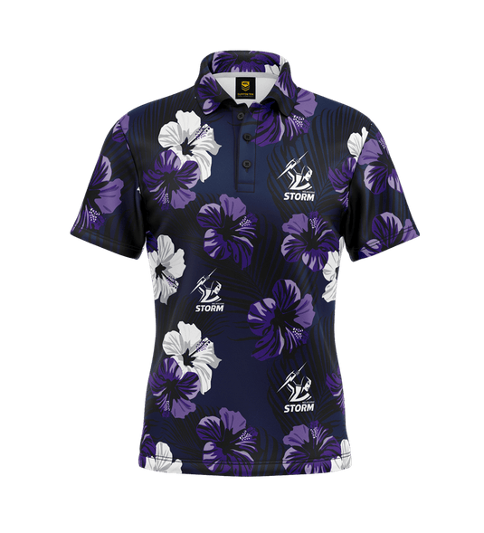 NRL Mens Aloha Golf Shorts - Storm