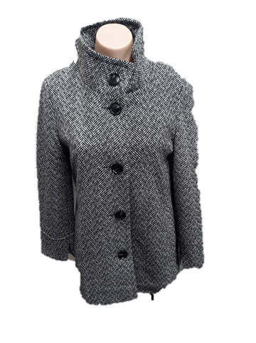 Sabena Womens Tweed Funnel Neck Jacket