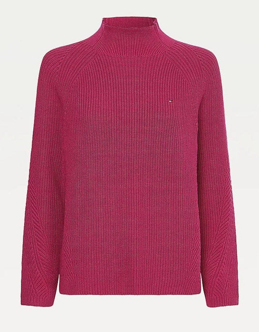 Tommy Hilfiger Womens Hayana Mock-NK Sweater