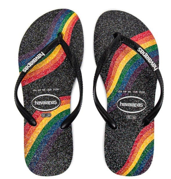 Load image into Gallery viewer, Havaianas Womens Slim Pride Black Female
