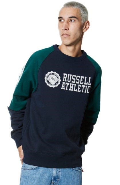 Russell Athletic Mens Collegiate Raglan Crew