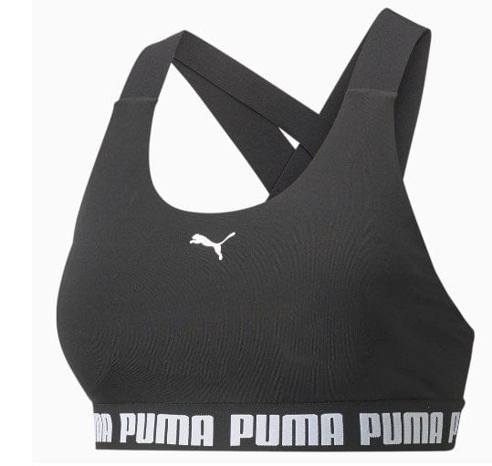 Load image into Gallery viewer, Puma Womens BMid Impact Feel It Bra Puma Black
