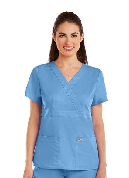 Load image into Gallery viewer, Ladies Mock Wrap Scrub Top

