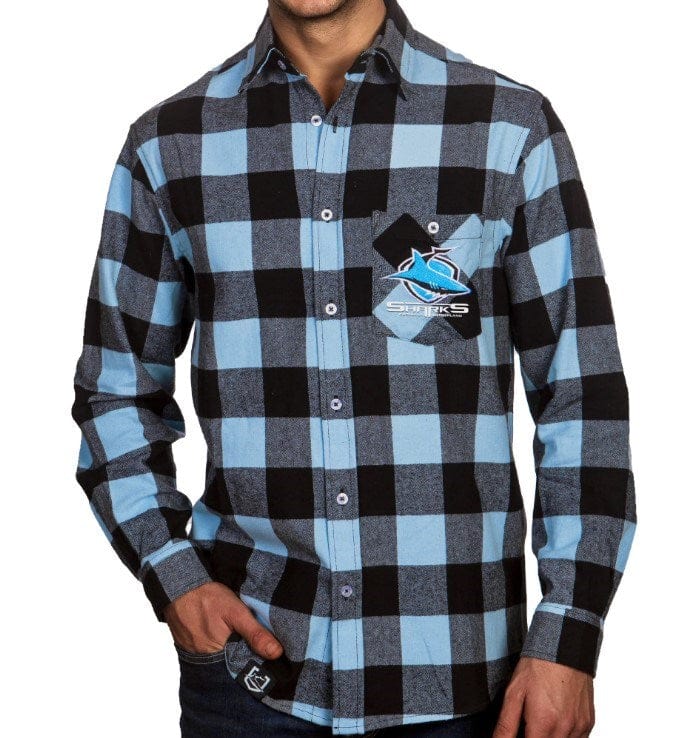 Load image into Gallery viewer, NRL Sharks &#39;Lumberjack&#39; Flannel Shirt
