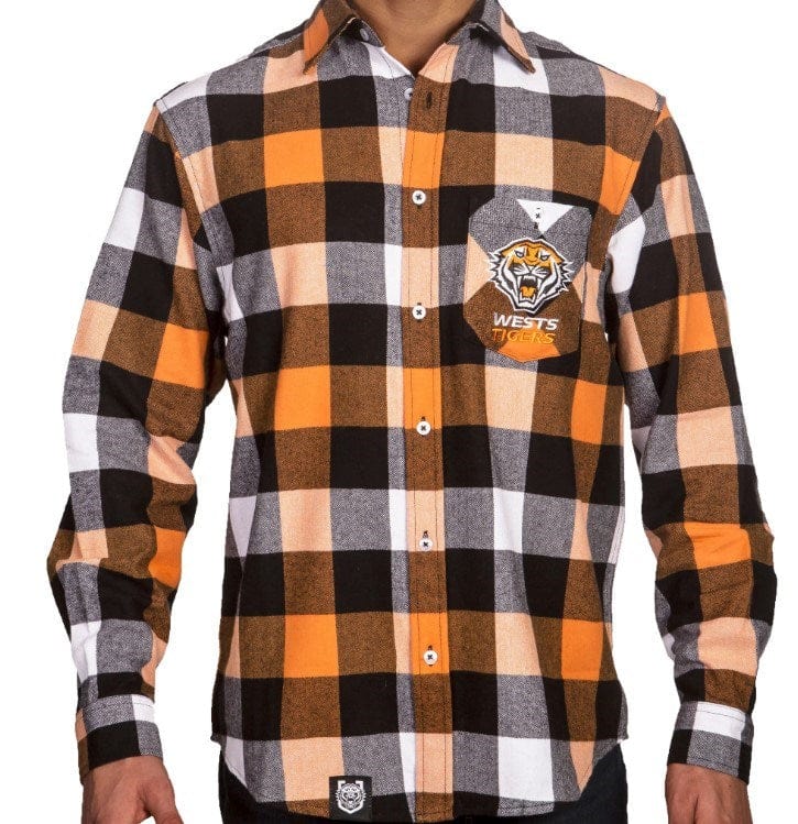 Load image into Gallery viewer, NRL Wests Tigers &#39;Lumberjack&#39; Flannel Shirt
