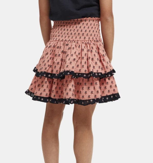 Scotch & Soda Girls All-Over Printed Ruffle Skirt