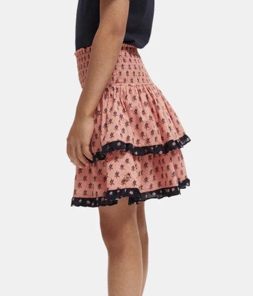 Scotch & Soda Girls All-Over Printed Ruffle Skirt