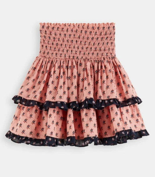 Scotch & Soda Girls All-Over Printed Ruffle Skirt