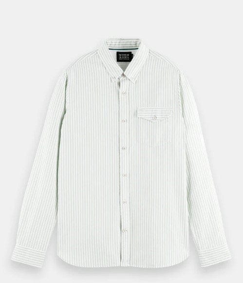 Scotch & Soda Mens Yarn-Dyed Organic Cotton Shirt