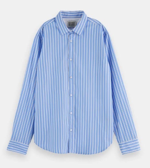 Scotch & Soda Mens Striped Cotton Shirt