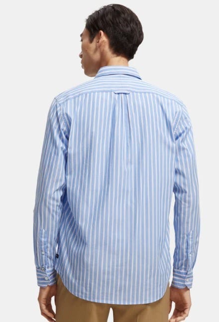 Scotch & Soda Mens Striped Cotton Shirt