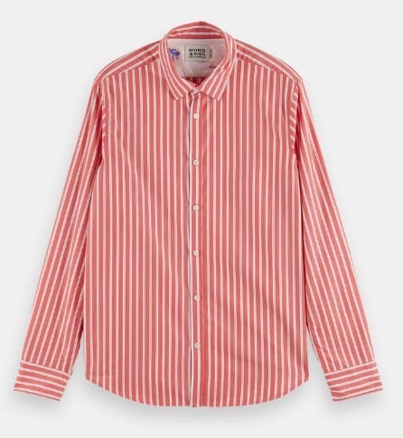 Scotch & Soda Mens Striped Cotton Shirt