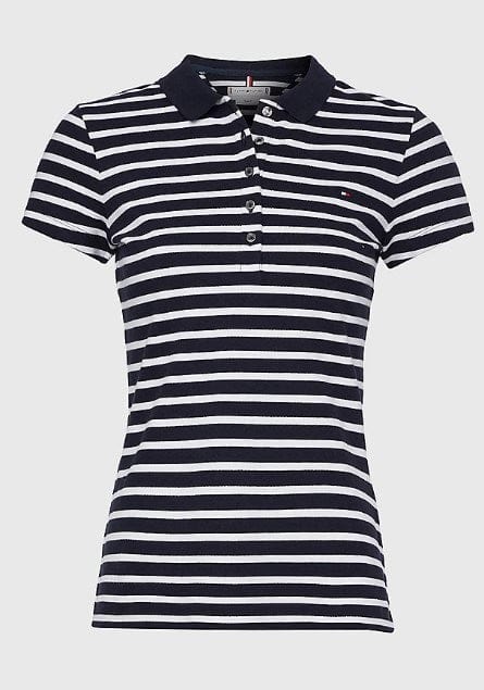 Load image into Gallery viewer, Tommy Hilfiger Womens Stripe Slim Fit Polo
