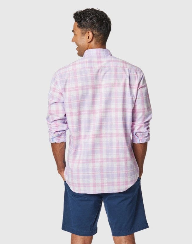 Load image into Gallery viewer, Blazer Mens Purple Alec Long Sleeve Check Shirt
