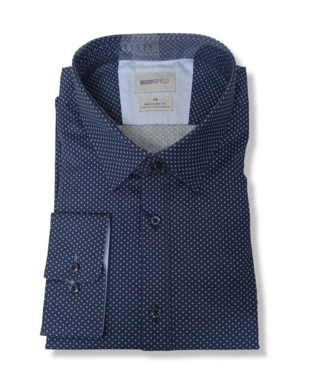 Load image into Gallery viewer, Brooksfield Mens Stretch Shirt - Navy
