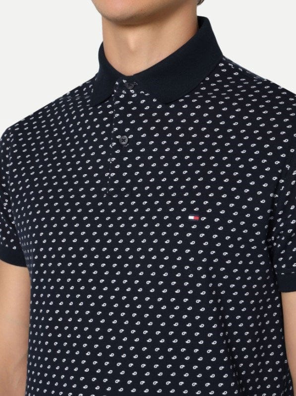 Load image into Gallery viewer, Tommy Hilfiger Micro Print Short Sleeve Polo
