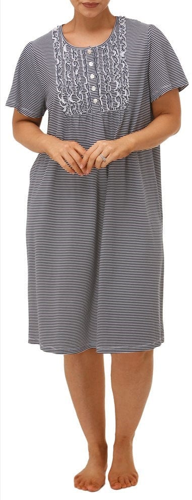 Load image into Gallery viewer, Schrank Womens Stripe Short Sleeve Nightie
