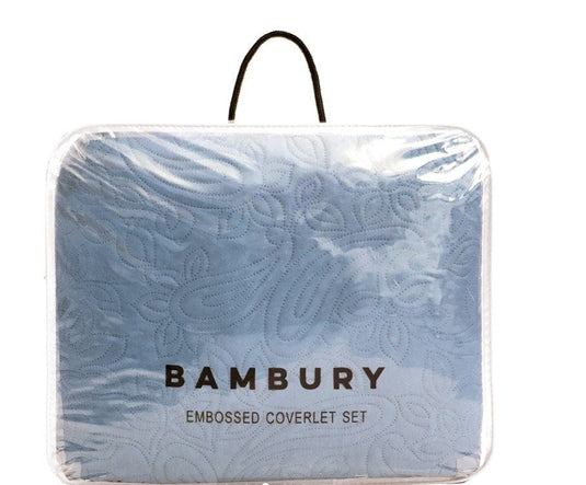 Bambury Sb/Db Paisley Coverlet Set