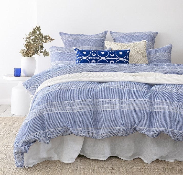 Load image into Gallery viewer, Bambury Juna Quilt Cover Set Blue King
