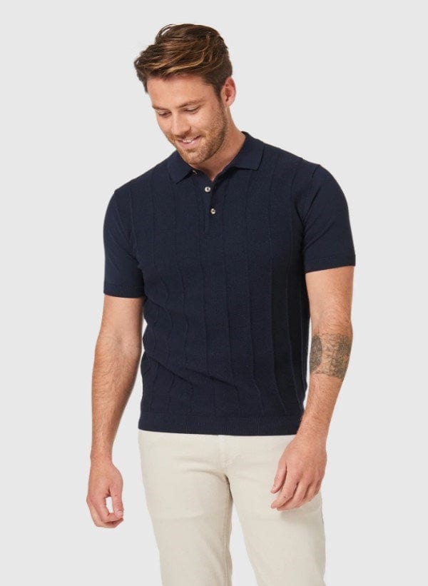 Load image into Gallery viewer, Blazer Mens Hastings Stripe Knit Polo
