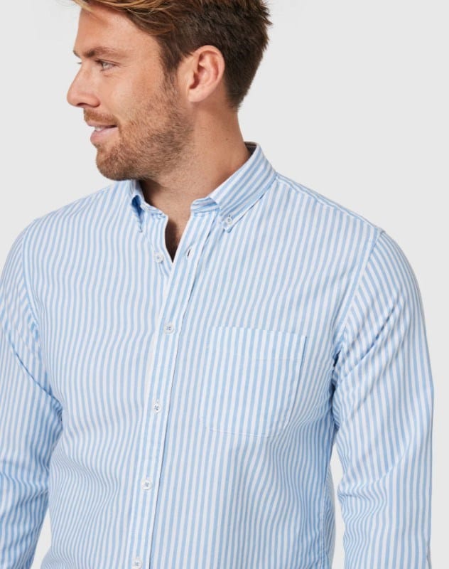 Load image into Gallery viewer, Blazer Mens Judd Long Sleeve Stripe Oxford Shirt
