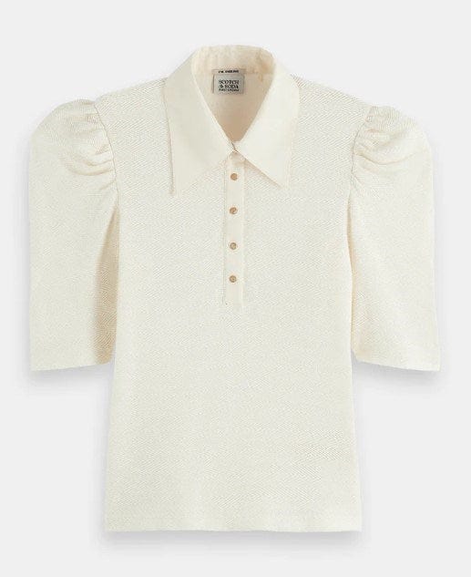 Scotch & Soda Womens Puff sleeve polo