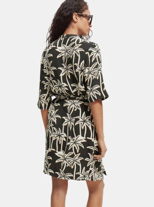 Scotch & Soda Womens Printed loose-fit dress