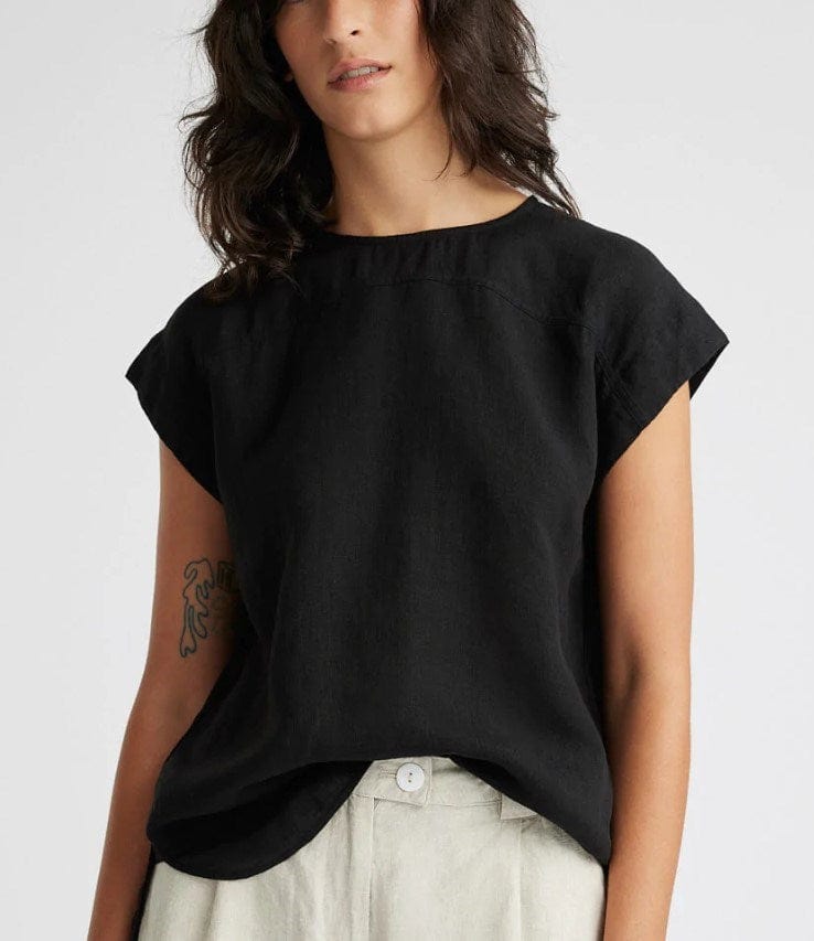 Load image into Gallery viewer, Toorallie Womens Yoke Detail Linen Top
