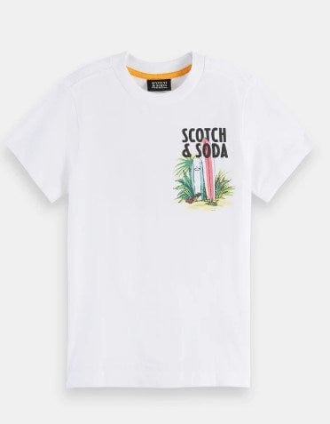 Scotch & Soda Kids Regular-fit graphic organic T-shirt