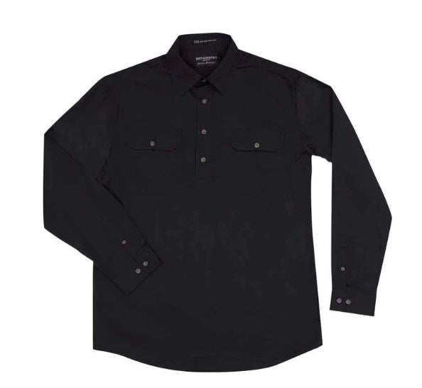 Load image into Gallery viewer, Just Country Mens Cameron 1/2 Button-Black
