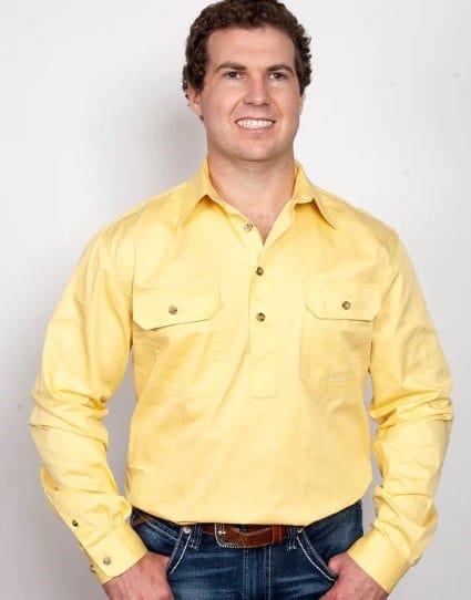 Load image into Gallery viewer, Just Country Mens Cameron 1/2 Button-Butter

