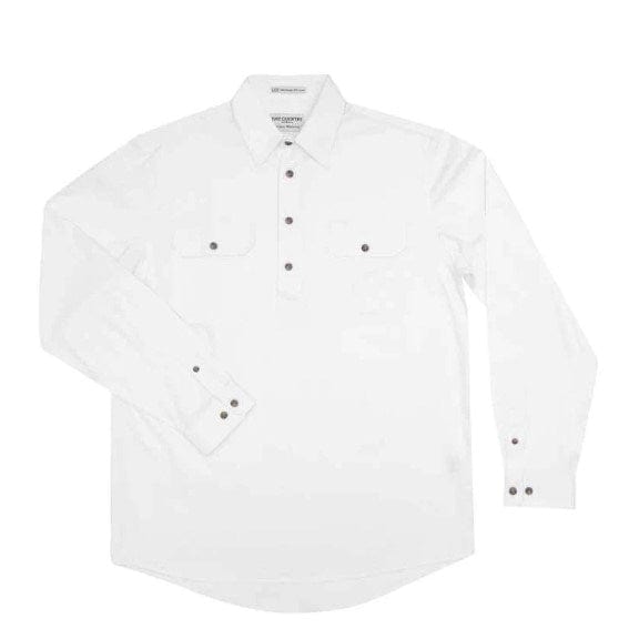 Load image into Gallery viewer, Just Country Mens Cameron 1/2 Button-White
