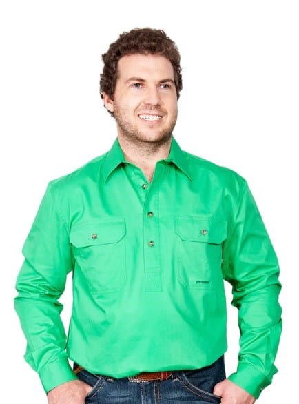 Load image into Gallery viewer, Just Country Mens Cameron 1/2 Button-Ivy Green
