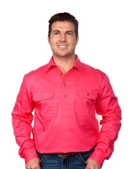 Load image into Gallery viewer, Just Country Mens Cameron 1/2 Button-Hot Pink
