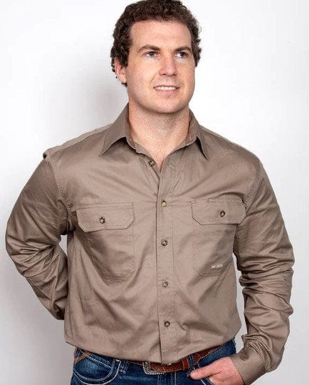 Load image into Gallery viewer, Just Country Mens Evan Full Button-Brown

