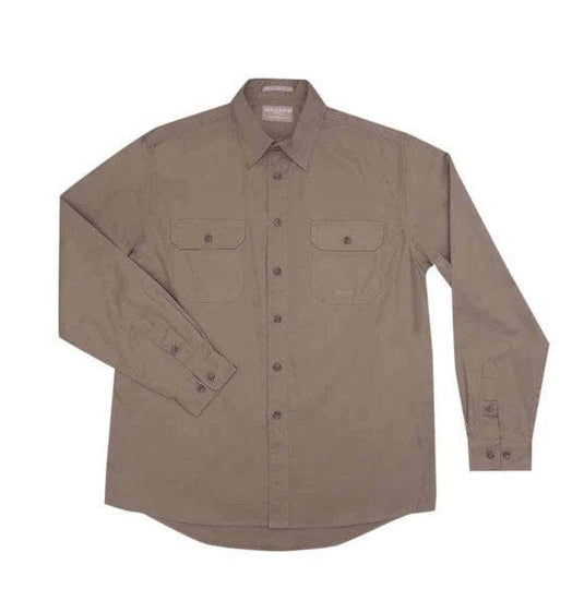Just Country Mens Evan Full Button-Brown