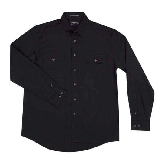 Just Country Mens Evan Full Button-Black