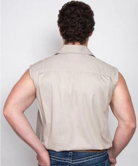 Load image into Gallery viewer, Just Country Mens Jack  1/2 Button Sleeveless-Stone
