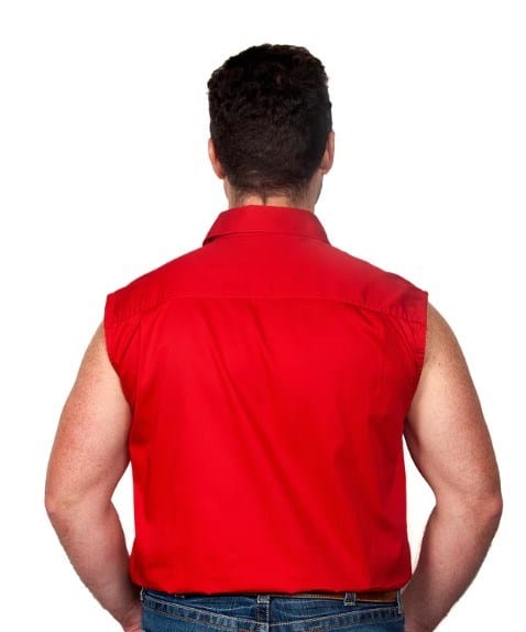 Load image into Gallery viewer, Just Country Mens Jack  1/2 Button Sleeveless-Chilli

