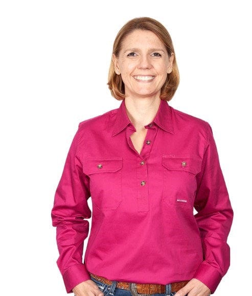 Load image into Gallery viewer, Just Country Womens Jahna 1/2 Button-Magenta
