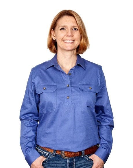 Load image into Gallery viewer, Just Country Womens Jahna 1/2 Button-Blue
